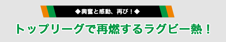 トップリーグで再燃するラグビー熱！